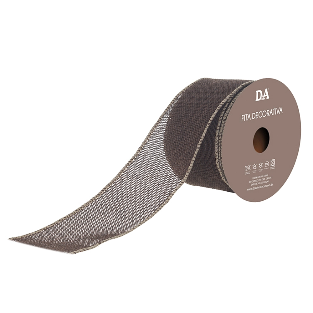 Fita Aramada Tecido Costura Marrom 6.3cmx9.16m 77200003 Dea