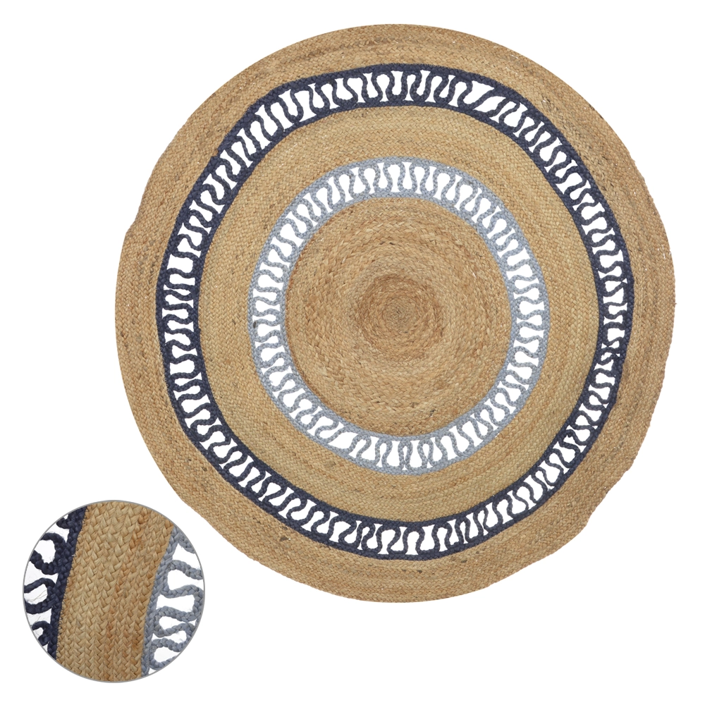 Tapete Redondo Juta Naturaliza Briza Mar 77517001 Dea