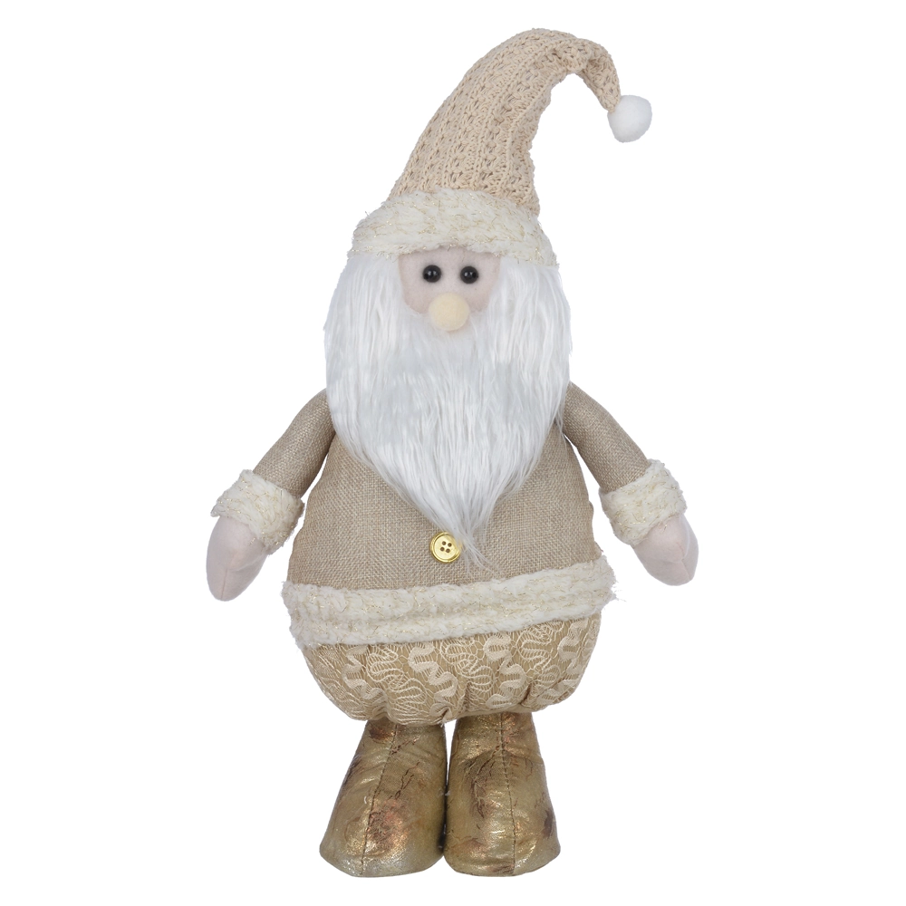 Boneco Natal Papai Noel Em Pe Champanhe 54cm 77662001 Dea