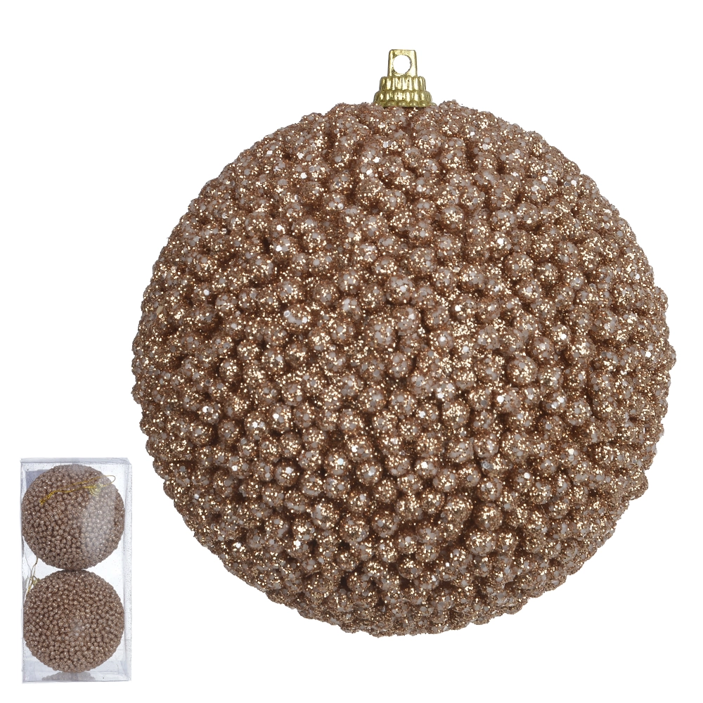 Bola Natal Pvc 2un Nude 10cm 67588007 Dea