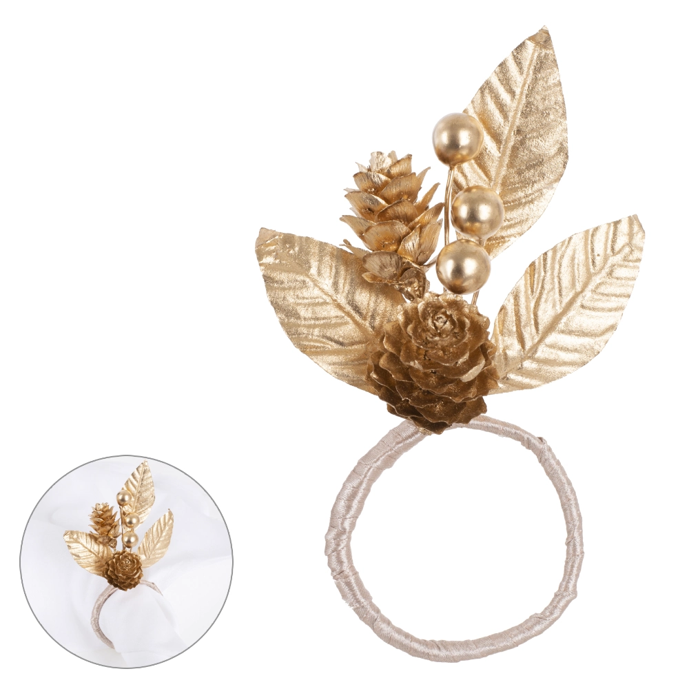 Porta Guardanapo Natal Pinha Dourado 77760001 Dea