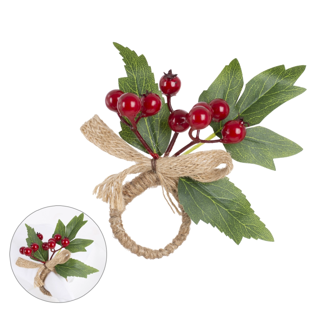Porta Guardanapo Natal Berry Vermelho Verde 77766001 Dea