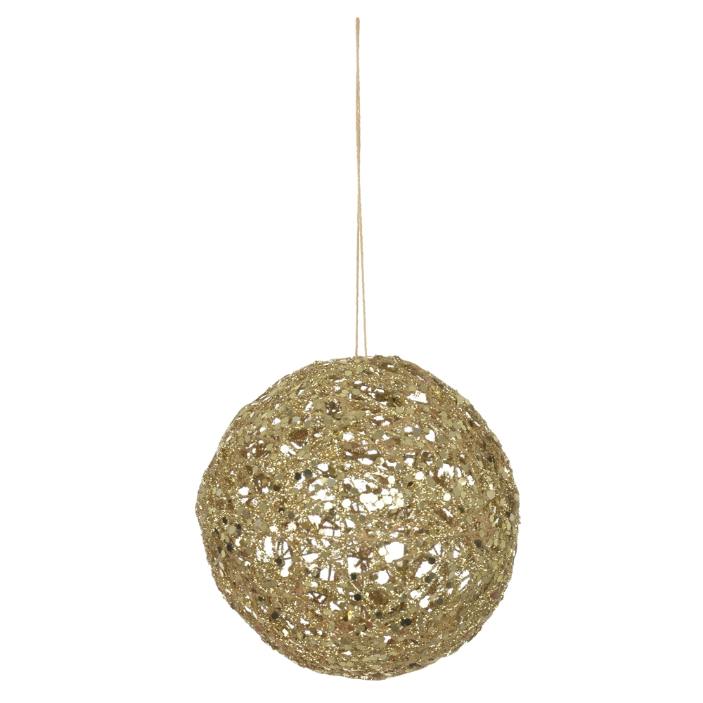 Bola Natal Aramada Dourado 10cm 77863001 Dea