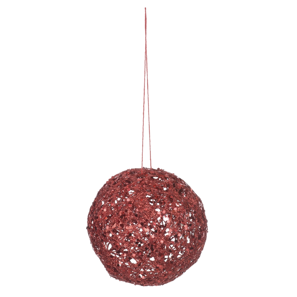 Bola Natal Aramada Vermelho 10cm 77863002 Dea