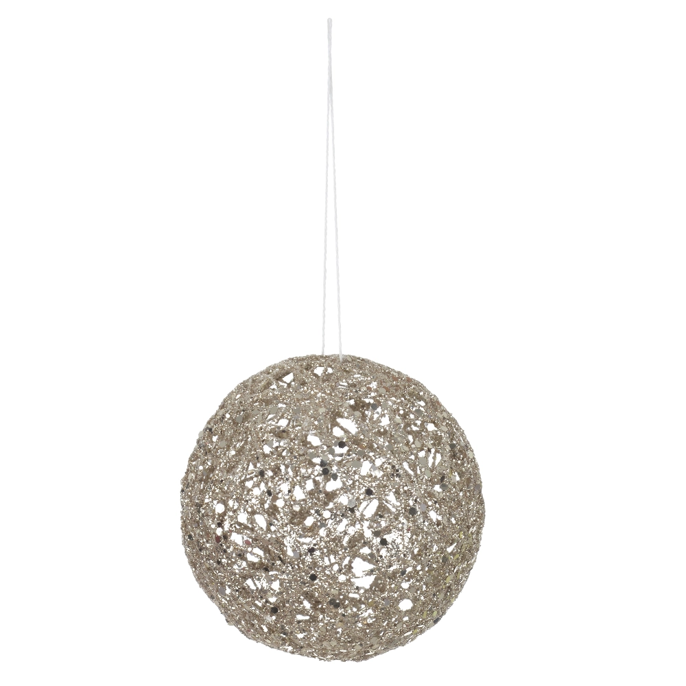 Bola Natal Aramada Champanhe 10cm 77863003 Dea
