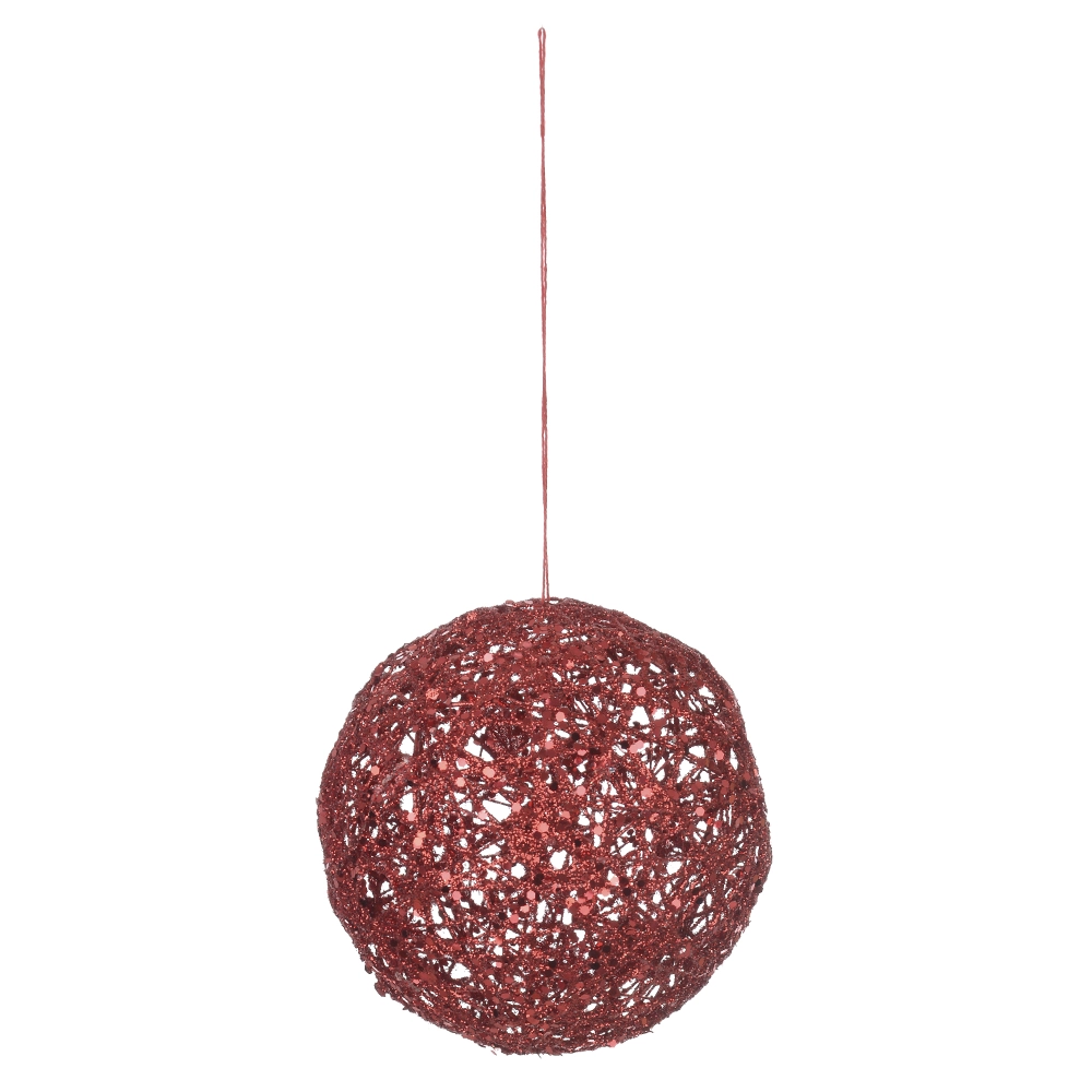 Bola Natal Aramada Vermelho 12cm 77864002 Dea