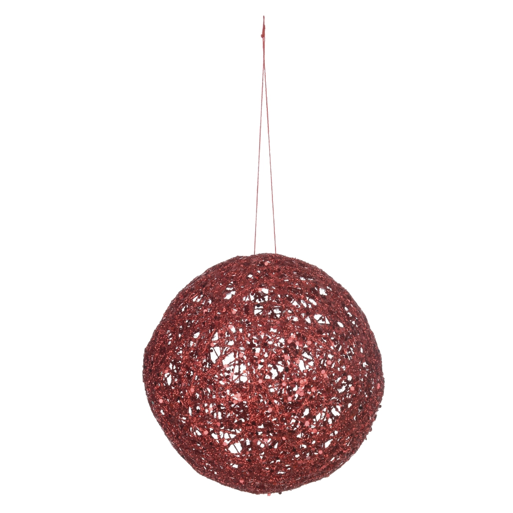Bola Natal Aramada Vermelho 15cm 77865002 Dea