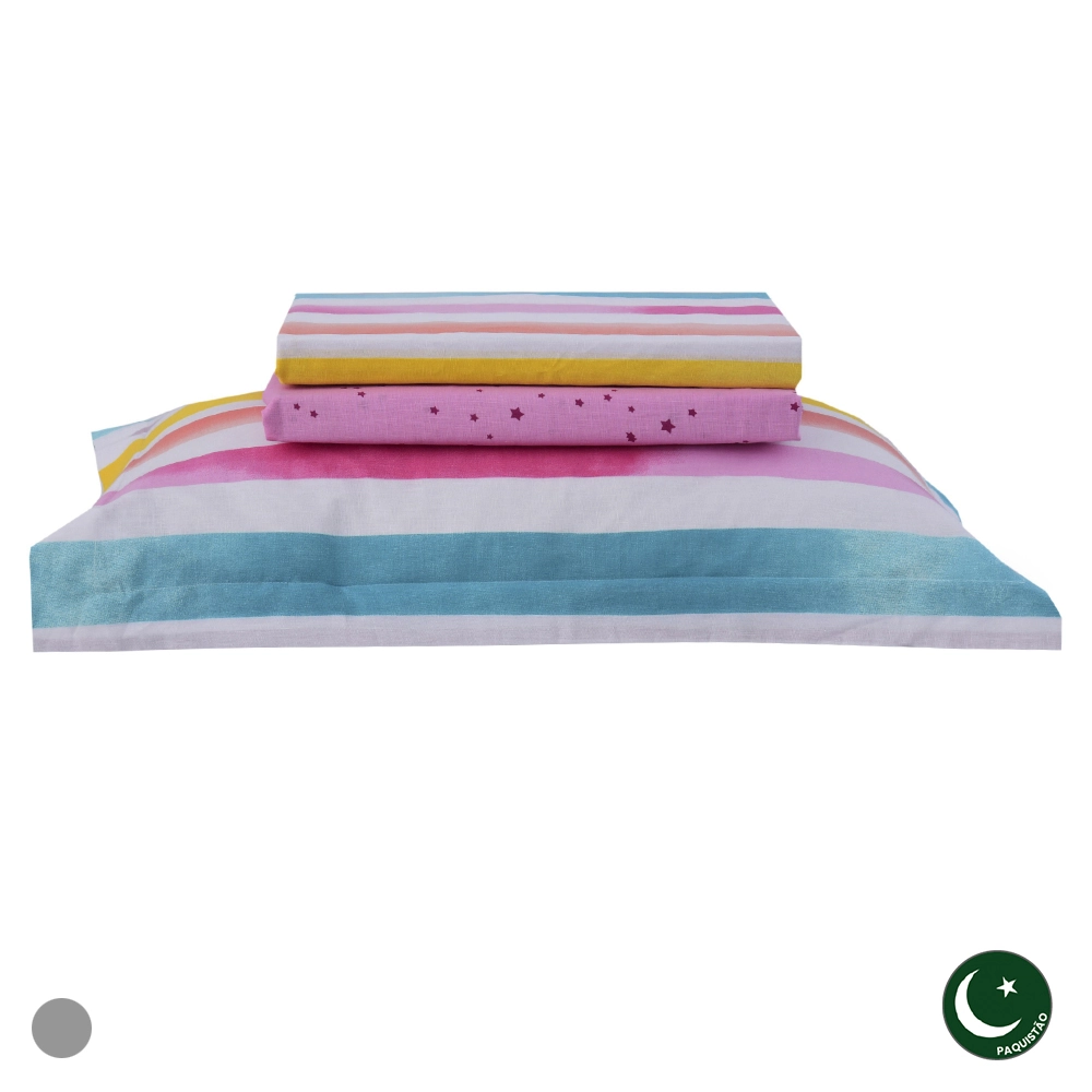 Jogo Cama Infantil Solteiro Colors Lines 1.5x2.4m 77990003 Dea