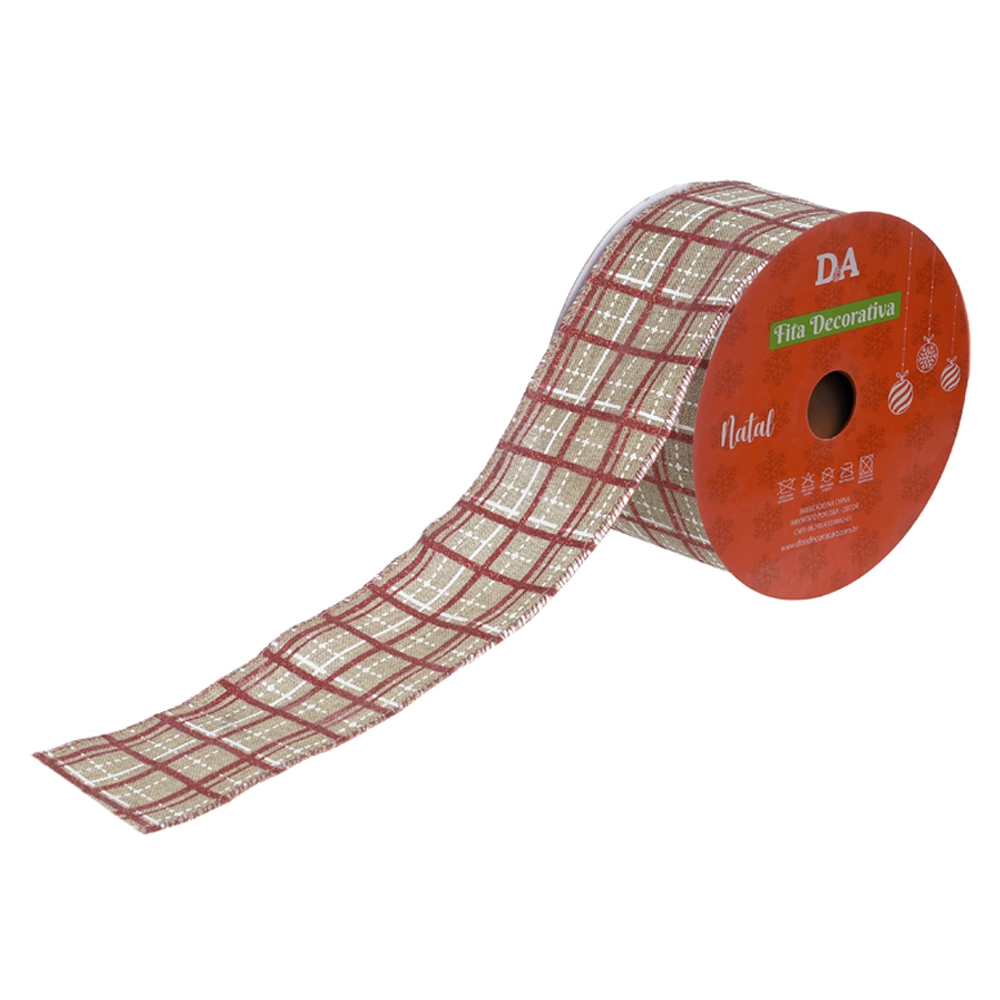 Fita Aramada Tecido Glitter Costura Bg Verm 6.3cmx9.14m 78112001 Dea