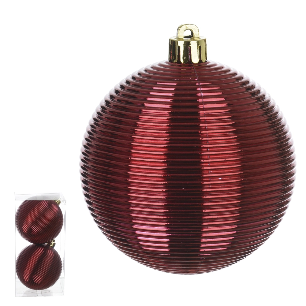 Bola Natal Pvc 2un Bordo 8cm 78124003 Dea
