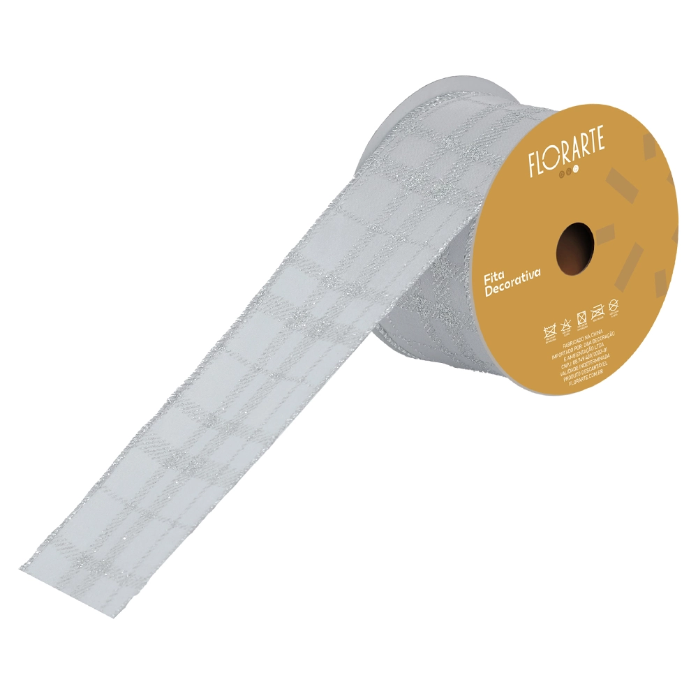 Fita Natal Aramada Gliter Prata 6.3xmx9.14m 57780009 Dea