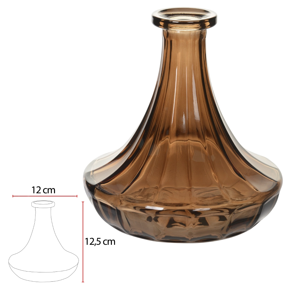 Vaso Vidro Marrom 12.5cm 12d 78317001 Dea