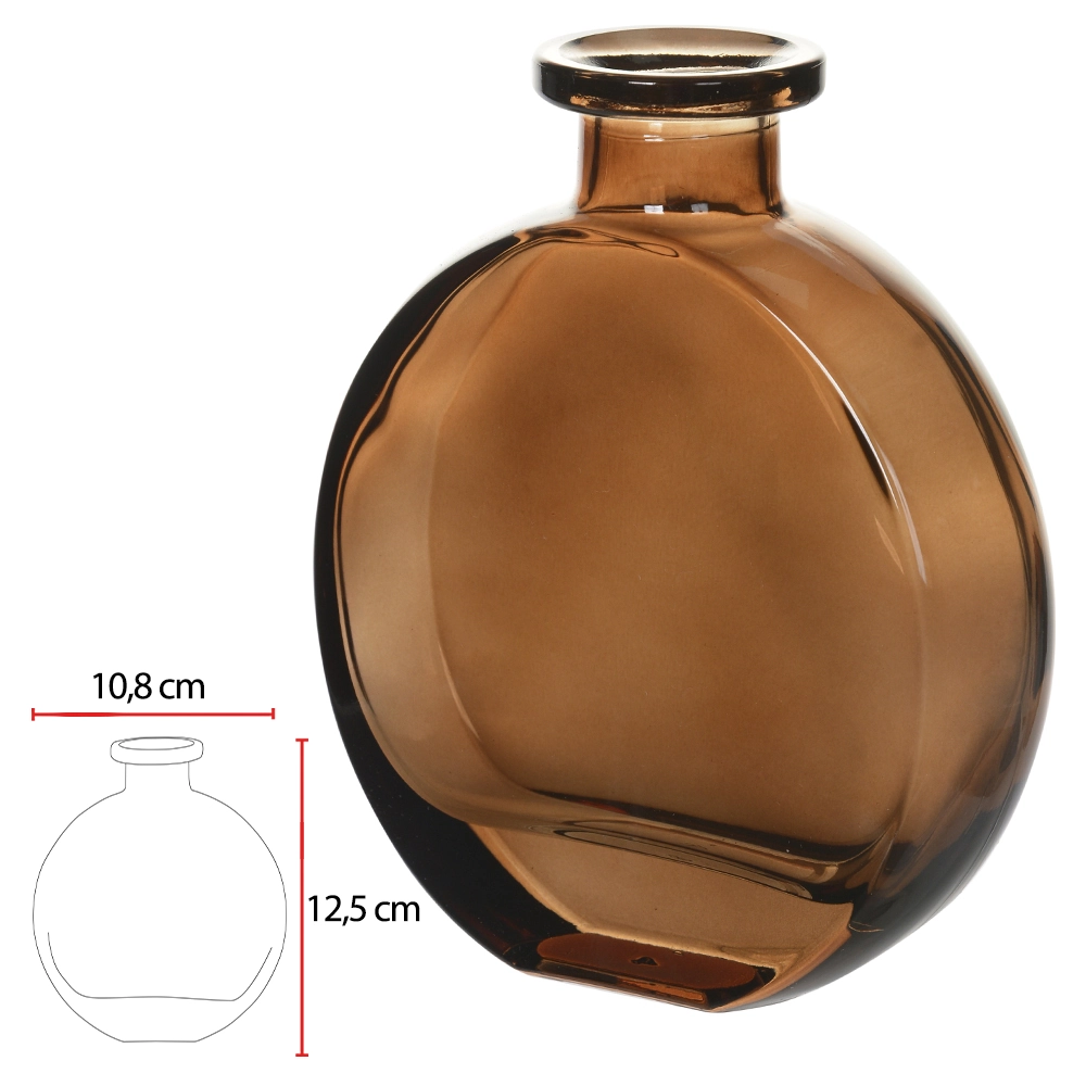 Vaso Vidro Marrom 12.5cm 10.8d 78320001 Dea