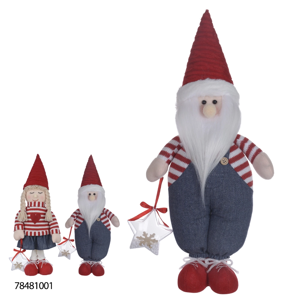 Boneco Natal Papai Noel Pe Vermelho Azul 45.72cm 78479001 Dea