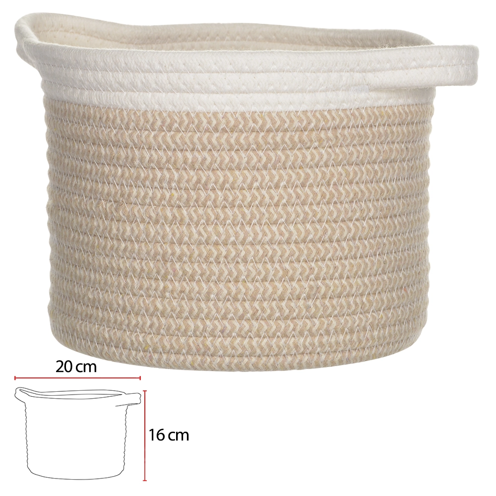 Cesto Organizador P Bege Branco 16x20cm 78519003 Dea