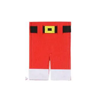 Porta Talher Calca Noel Verm/bco 14cm Dea