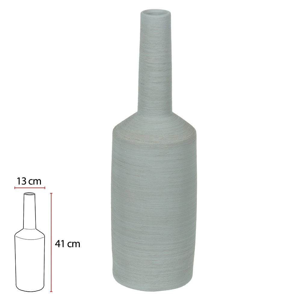 Vaso Ceramica Cinza 41cm 13d 78709001 Dea