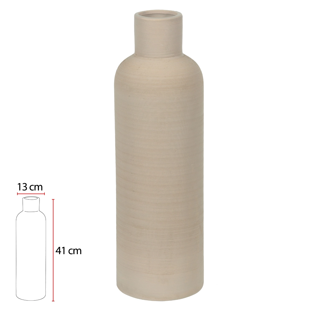 Vaso Ceramica Bege 41cm 13d 78725001 Dea