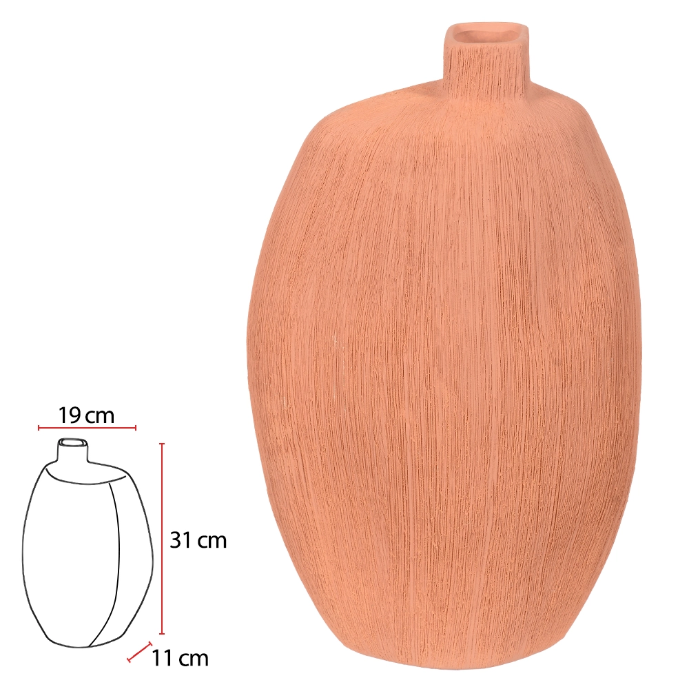 Vaso Ceramica Terracota 31x19x11cm 78729002 Dea