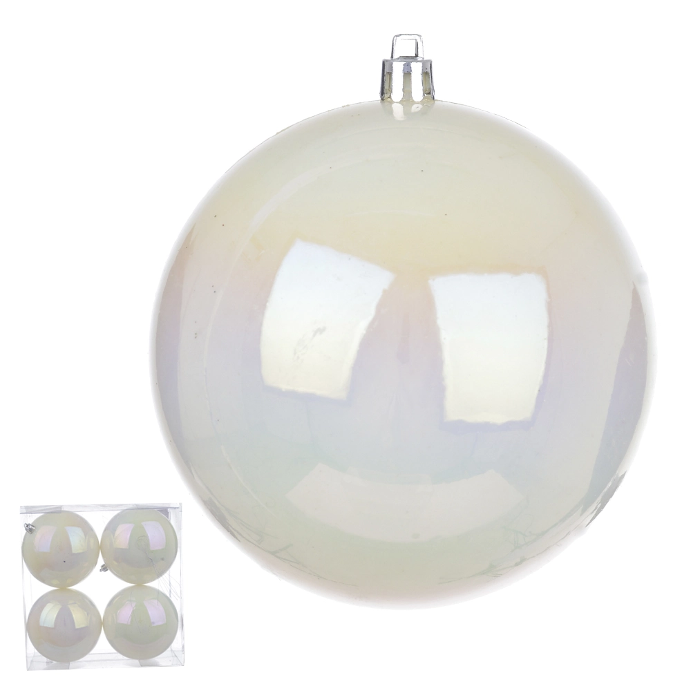 Bola Decorada Natal Pvc C4 Und Perola 10cm 78787001 Dea