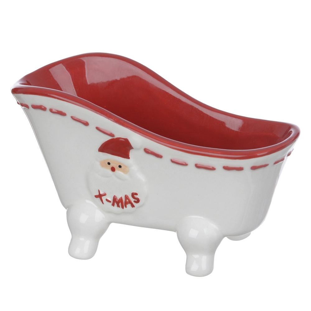 Vaso Papai Noel Vermelho Branco 14.5x6.5x8cm 79112001 Dea
