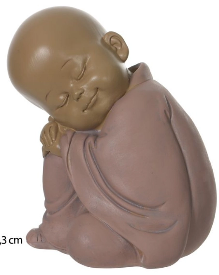 Escultura Poliresina Buda Rosa Antigo 12.3x11x10cm 79255001 Dea