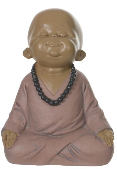 Escultura Poliresina Buda Rosa Antigo 13.7x11.36x10cm 79256001 Dea