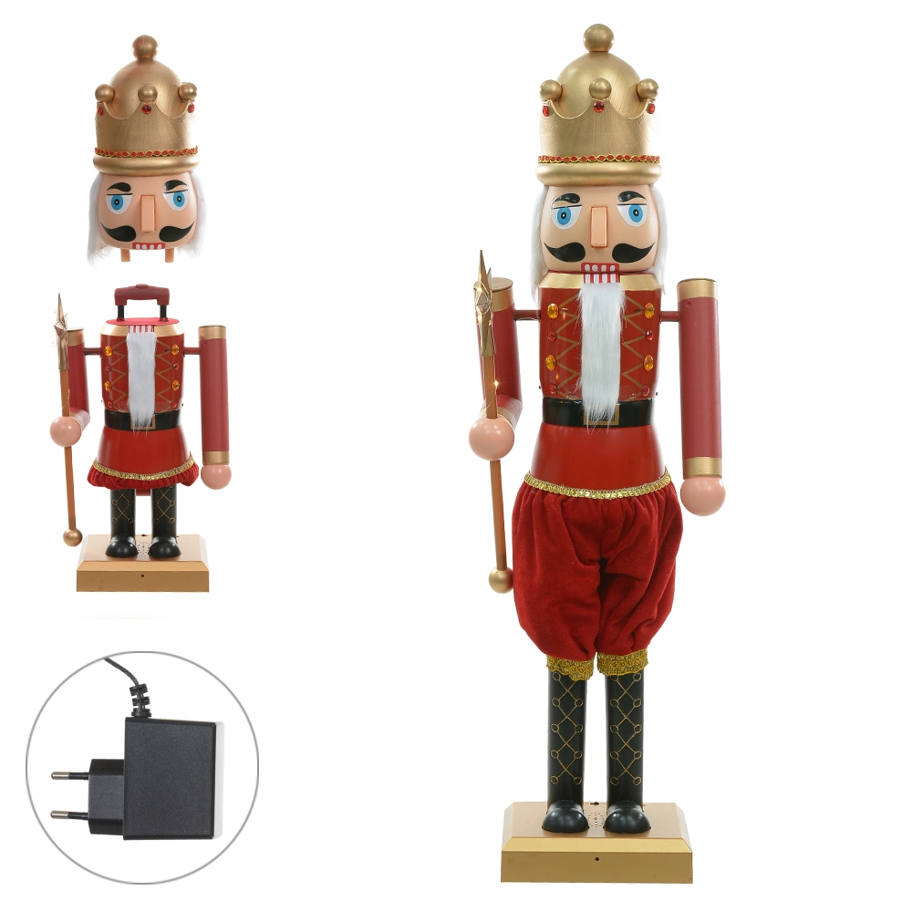 Boneco Natal Quebra Nozes Movimento Som 1.1mx22x34cm 58075001 Dea
