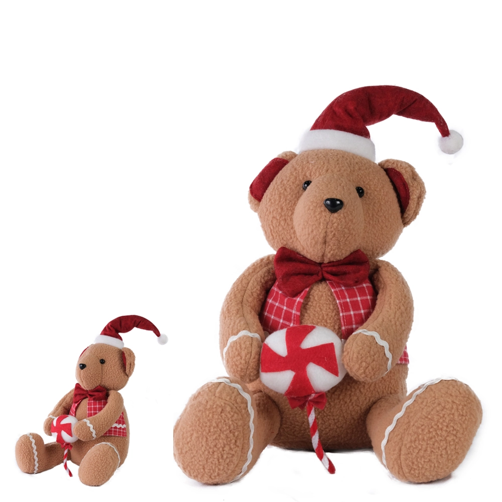 Boneco Natal Urso Sentado Doce 43cm 58521001 Dea