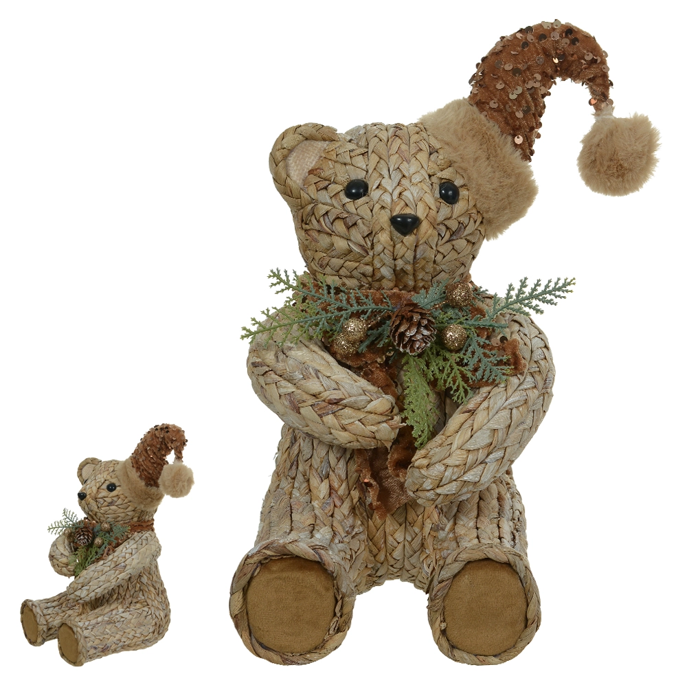Urso Natal Trancado Sentado 30x21cm 59378001 Dea