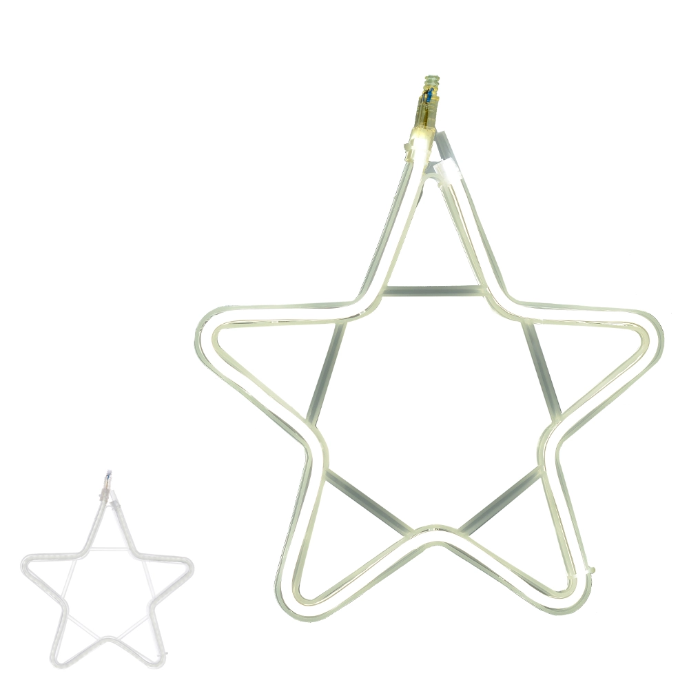 Estrela Natal Led Luz Neon Branco 30cm 127v 60380002 Dea