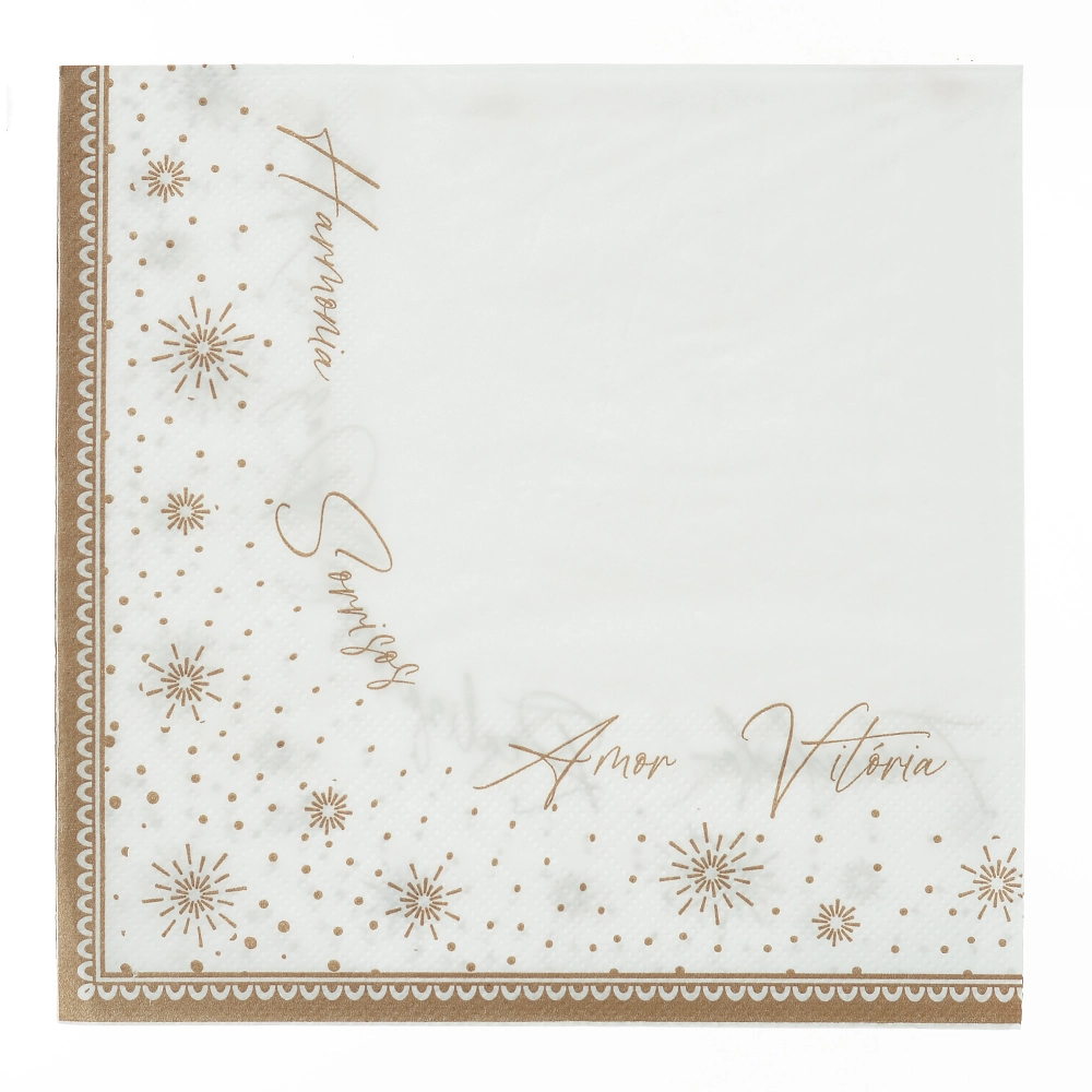 Guard Papel Palavras Natal 20un Brc Dour 33x33cm 81334001 Florarte