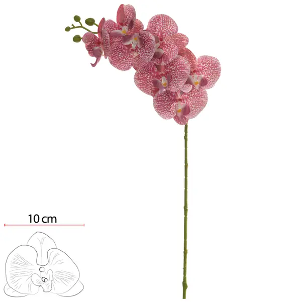 Orquidea Phalaenopsis Real Toque X7 Creme Rosa Puro 80cm Vol.2 Florarte