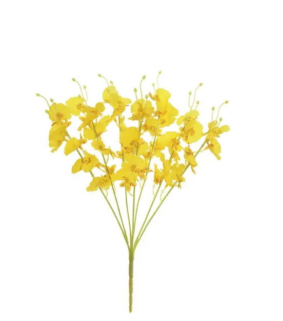 Buque Orquidea Dancante X49 Amarelo 35cm Florarte