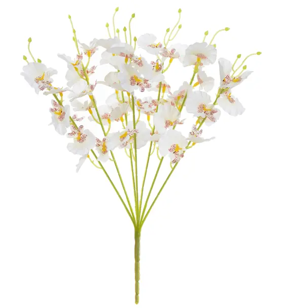 Buque Orquidea Dancante X49 Branco 35cm Florarte