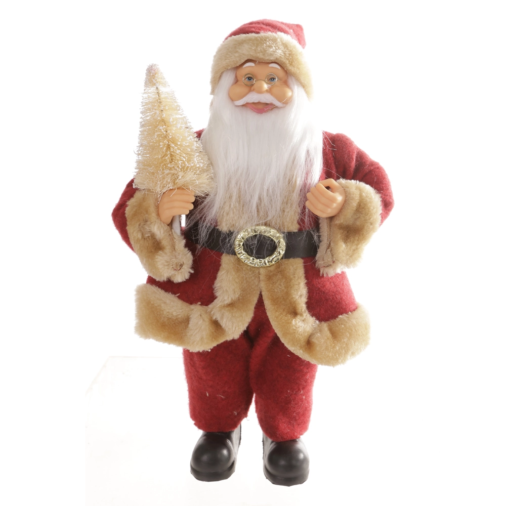 Papai Noel Arvore De Natal Vermelho Bege 30cm 83372001 Dea