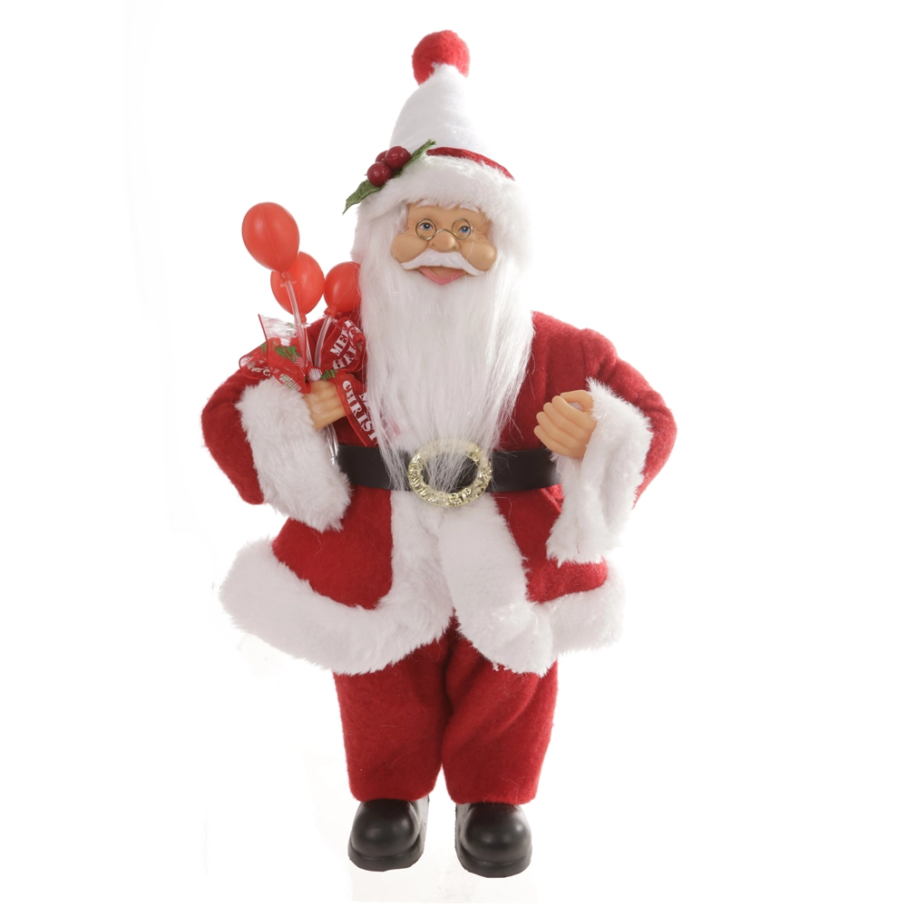 Papai Noel Baloes Vermelho Branco 30cm 83375001 Dea