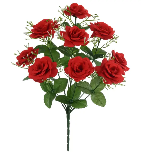 Rosa Aveludada X12 Vermelho 40cm Vol.3 Florarte