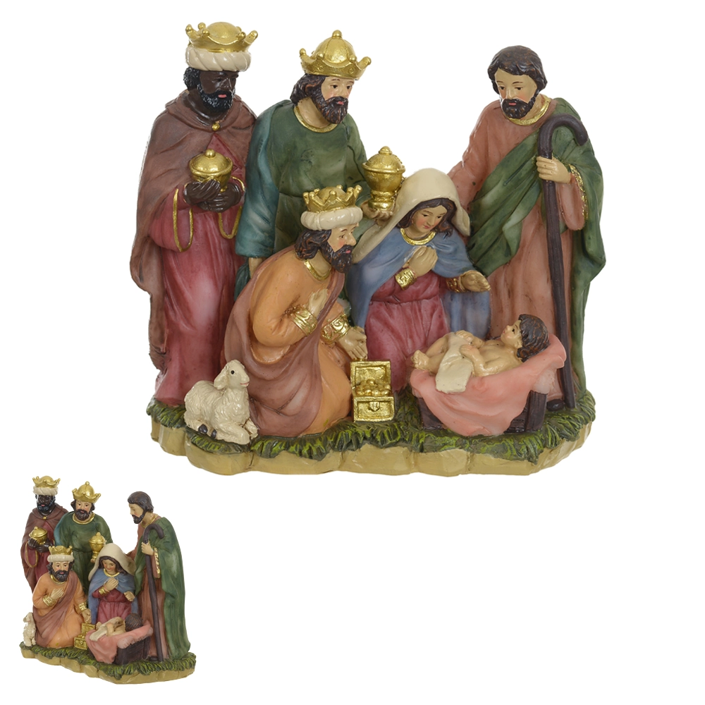 Enfeite Natal Presepio Resina 13x15cm 86526001 Dea