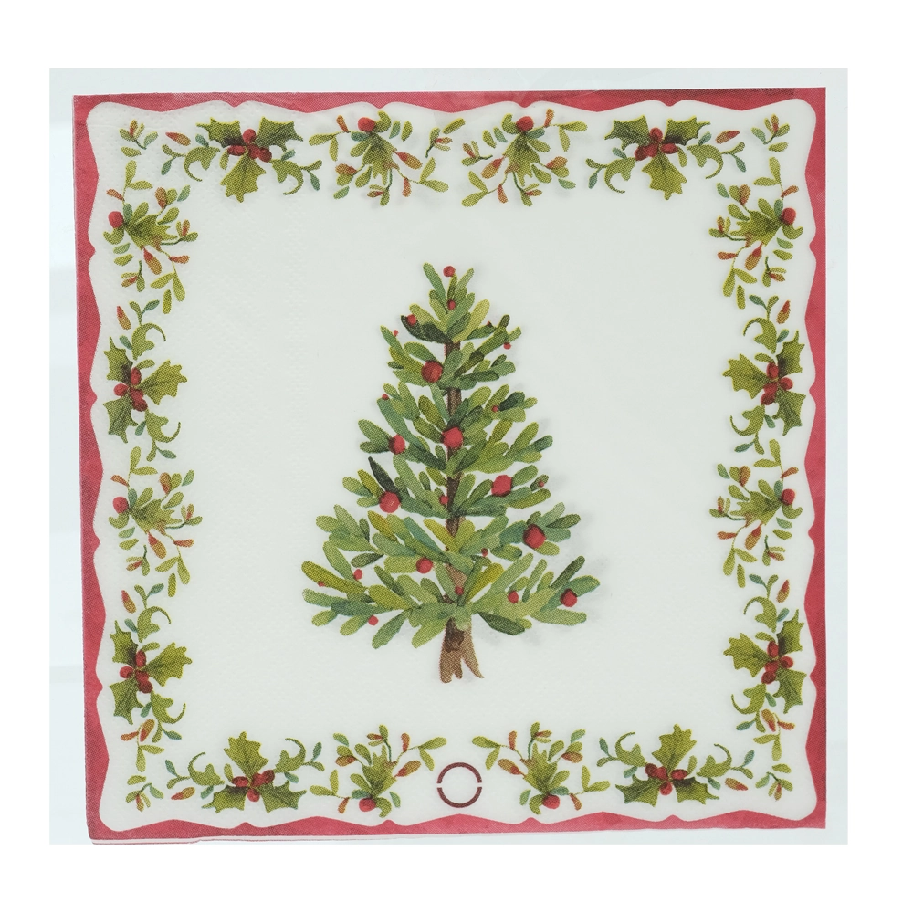 Guardanapo Papel Arvore Natal Vd Folha Dupla 20un 33x33 90079001 Dea