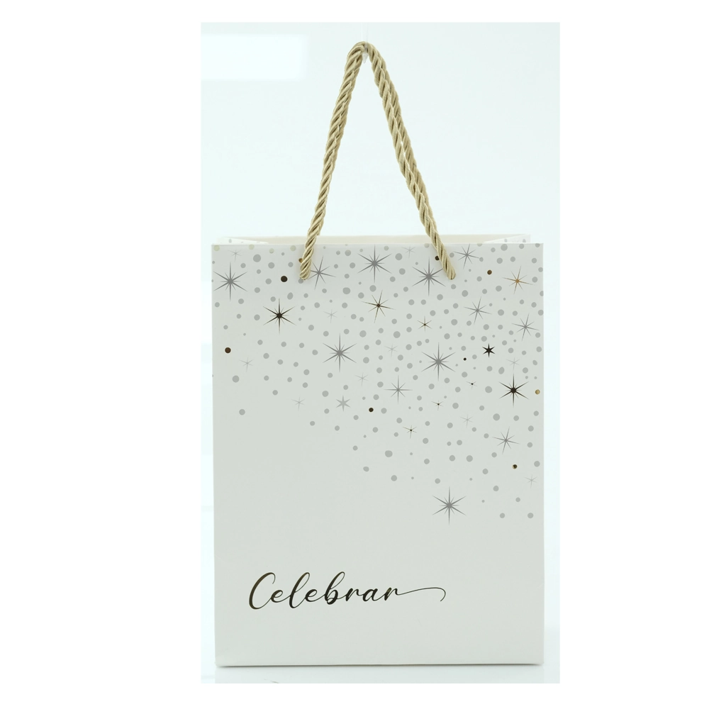 Sacola Papel Celebrar Branco Dourado 23x10 90741001 Dea