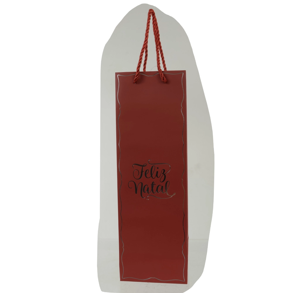Sacola Vinho Estampado Vermelho 35x9cm 90837001 Dea