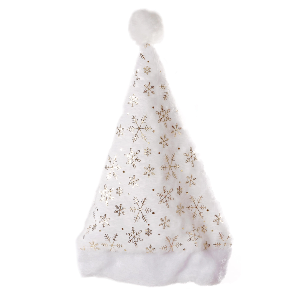 Gorro Natalino Feltro Branco Dourado 93182001 Dea