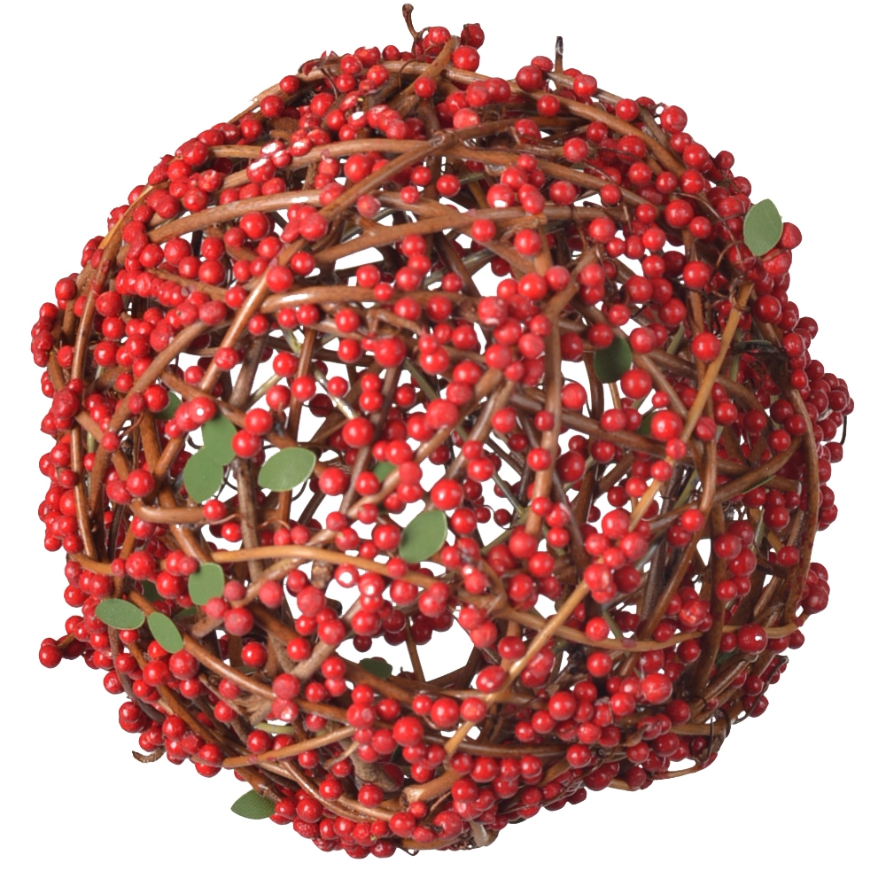 Bola Natal Decorada Berry Vermelho 10cm 94212001 Dea
