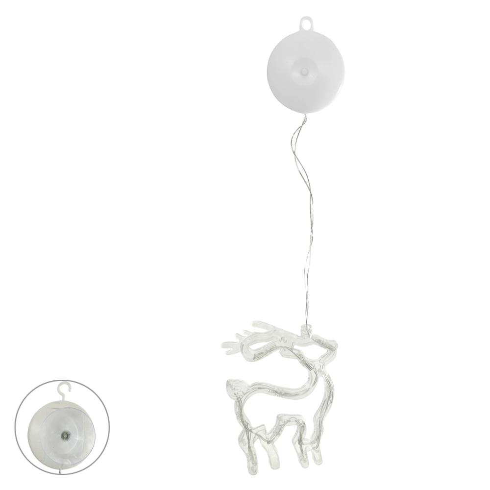 Enfeite Rena Led Ventosa Branco Quente 18cm 94621001 Dea