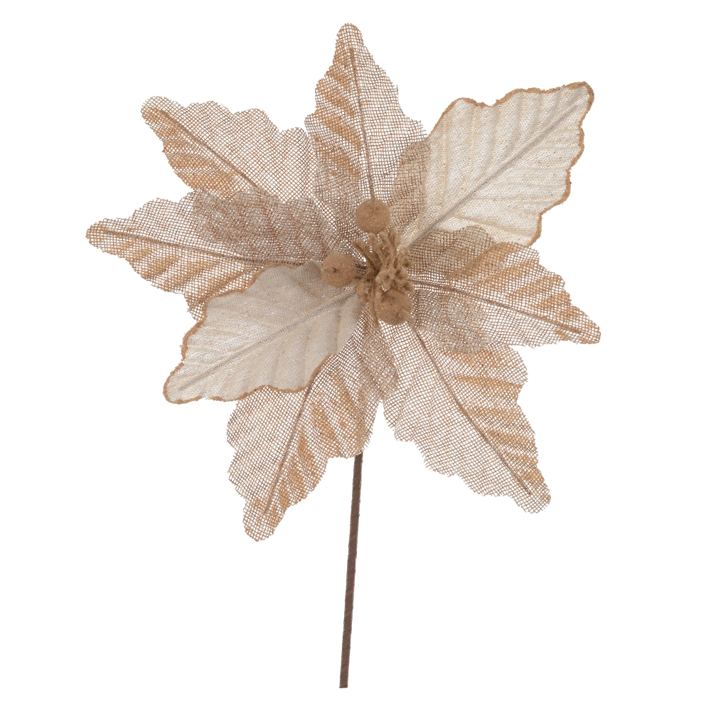 Flor Natal Natal Rustico Bege 20cm 35559001 Dea