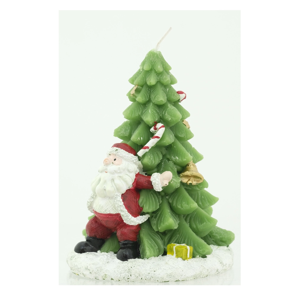 Vela Natalina Arvore Papai Noel Verde 13cm 95450001 Dea