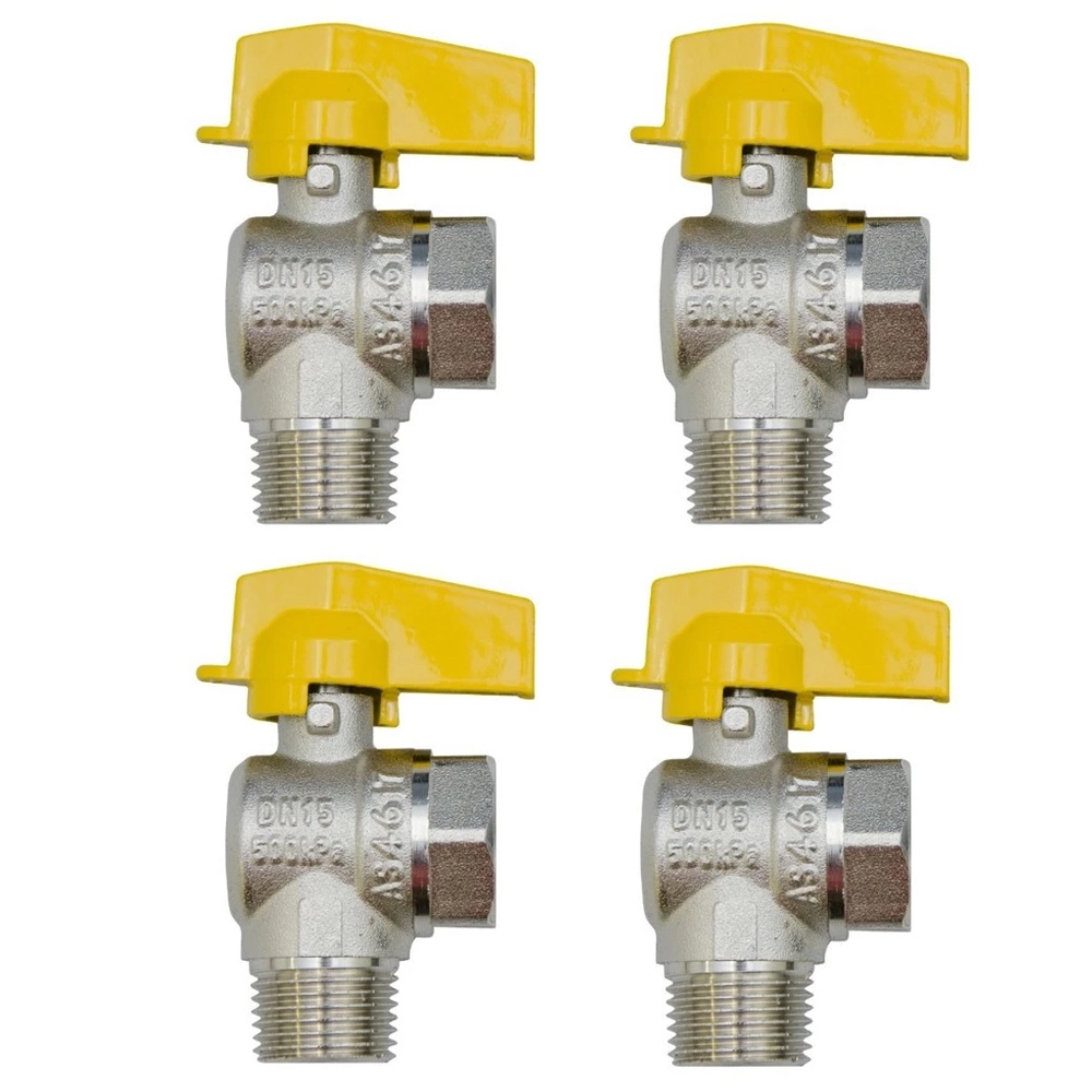 Kit 4 Registro Válvula Esférica 90° Rm X Rf 1/2   Pex Gás
