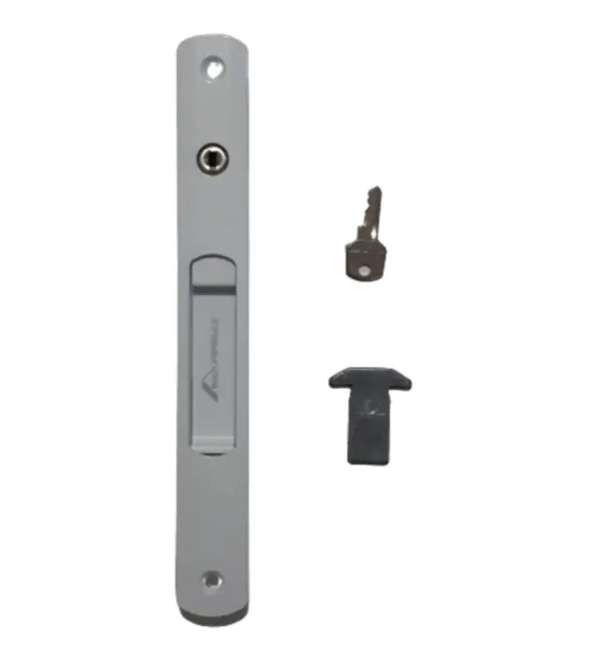 Fecho Concha com chave para porta balcão branco Fec44
