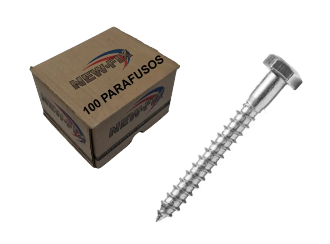Parafuso Sextavado Soberba 1/4 X 60 Kit Com 100 Unidades
